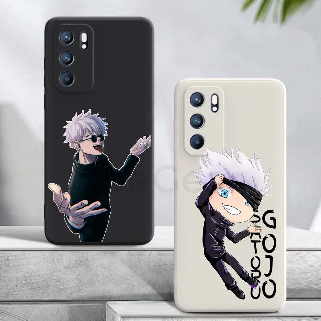 RDM Gojo Jujutsu Kaisen Square Edge TPU Softcase Compatible With REDMI Note 11 10s A1 9 PRO 9A