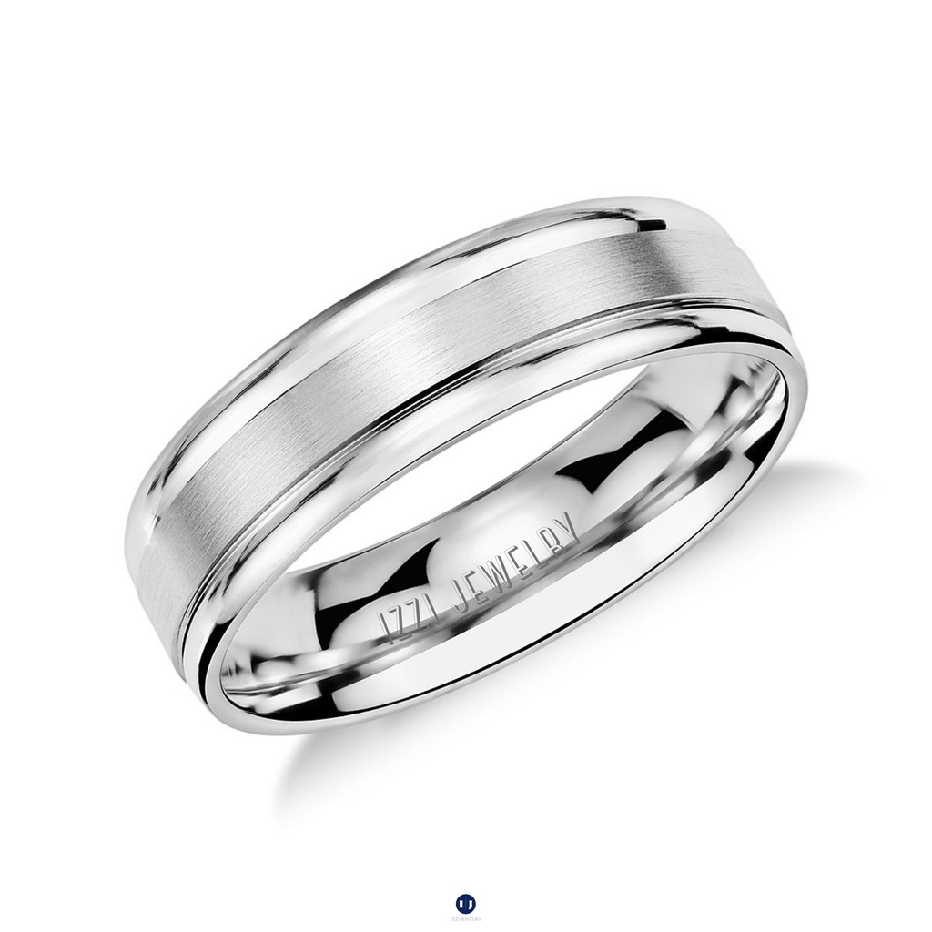 Izzi Jewelry - Cincin Nikah Tunangan Perak 925 Pria Wanita Free Ukir