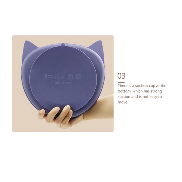 Ersie Fox Silicone Suction Plate - Piring Silikon Fox Mpasi Suction SIlicone Plate Divider Makan Bayi