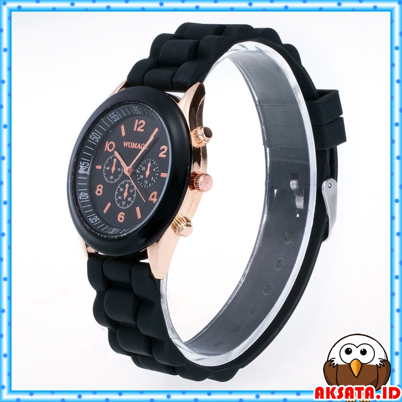 Jam Tangan Wanita Pria GENEVA 259 COUPLE Analog Strap Rubber