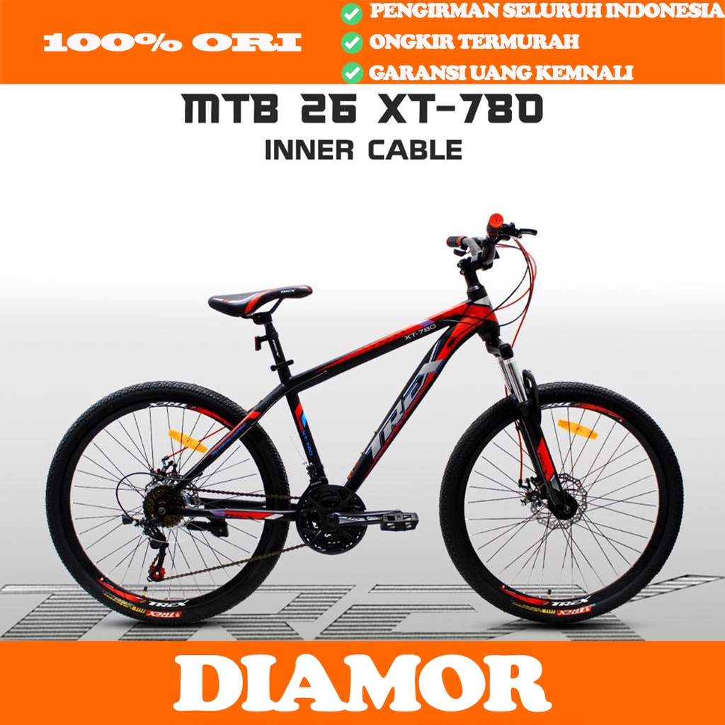 TREX XT 780 Sepeda Gunung MTB 24 26 inch Rem Cakram 21 Speed