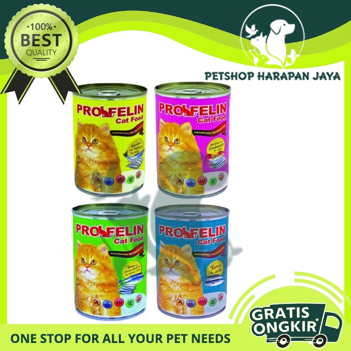 PROFELIN CAT FOOD WET 400gr - Makanan Kucing Kaleng rasa tuna dan mackerel