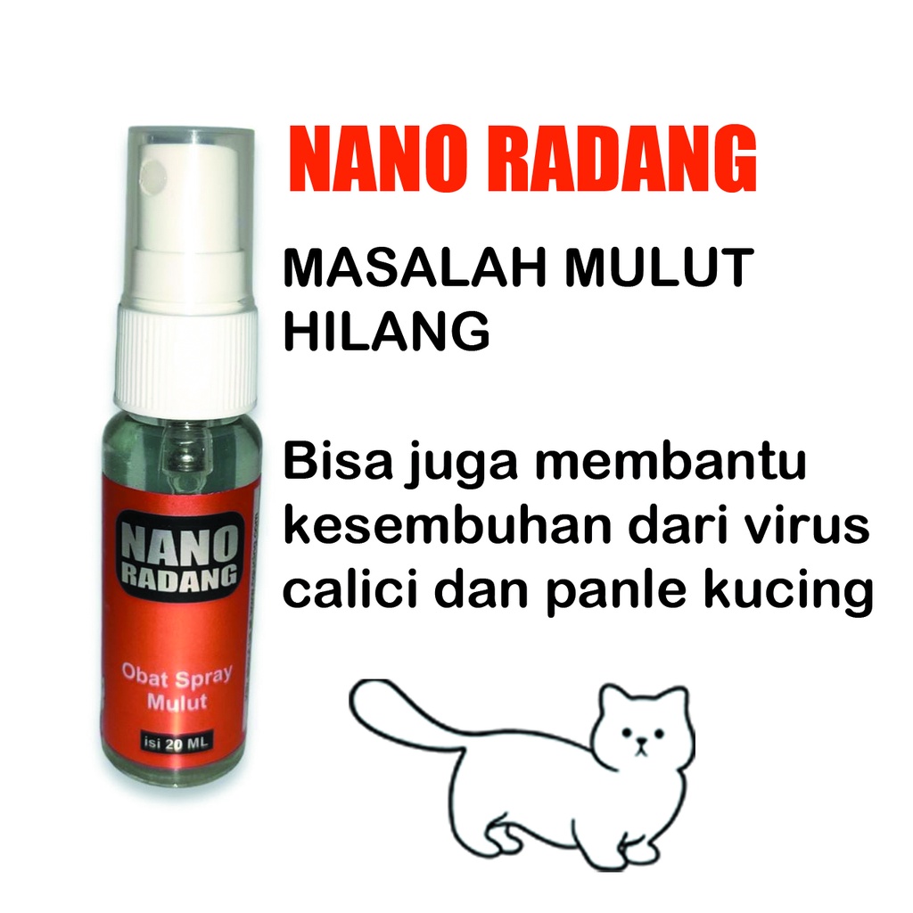 NANO RADANG untuk mengatasi sariawan sakit gigi dan segala radang mulut kucing