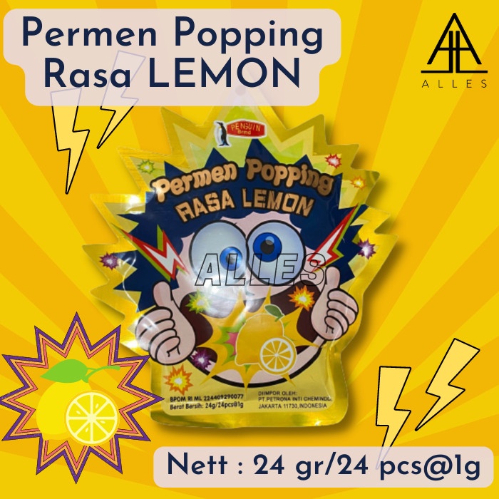 

Permen Popping Meletuk Permen Jadul Pop Candy Rasa Lemon