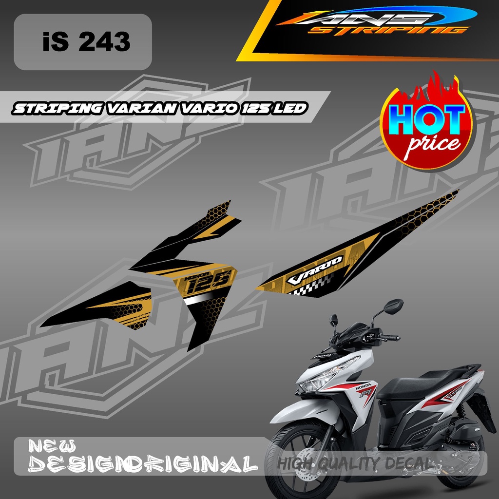 DECAL SEMI FULL HONDA VARIO 125 LED RACING SERIES / STIKER HONDA VARIO 125 LED / DECAL KERETA HONDA VARIO 125 LED IS 243