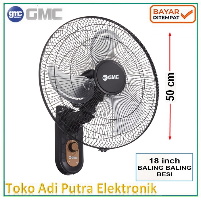 Kipas Angin Dinding GMC Besi Tornado 18 Inch New Model GMC 519 Garansi