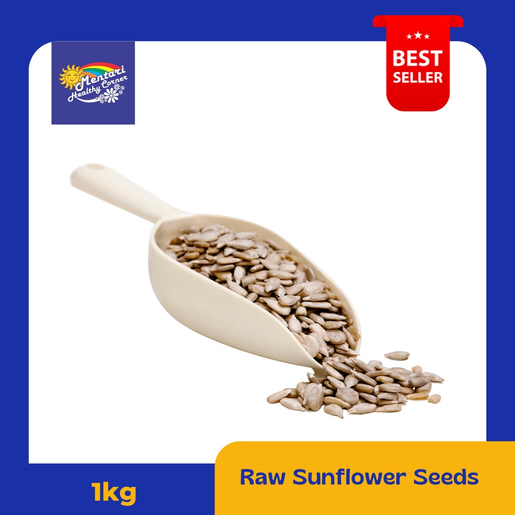 Sunflower Seed Raw 1kg / Biji Bunga Matahari Mentah 1kg (GRADE AAA TERBAIK)