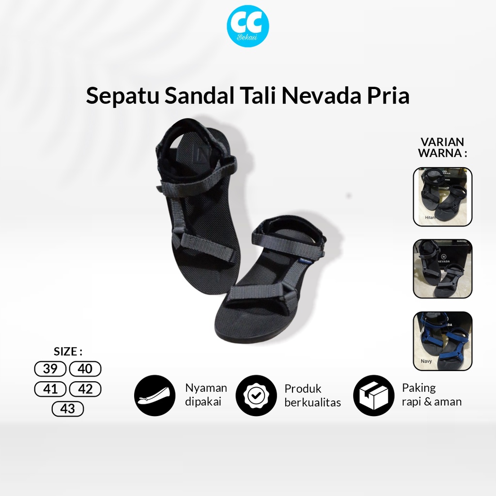 Sepatu Sandal Gunung Tali Pria Cowok Nevada Men Sendal Pendaki Hiking Advanture Original