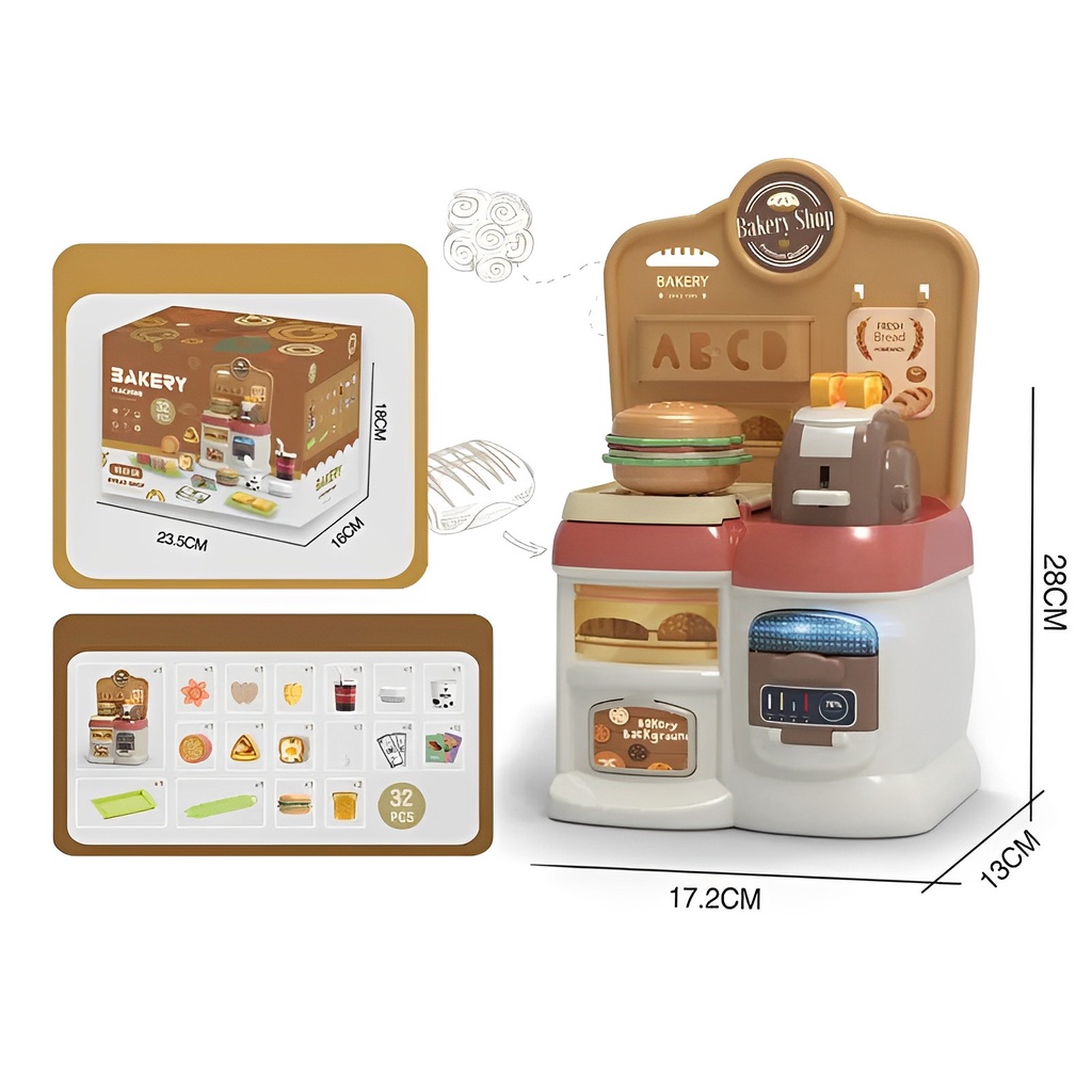 Cook Machine Bakery-Candy-Juice Set Lengkap | Mainan Anak Perempuan Masak Masakan Terbaru 2023