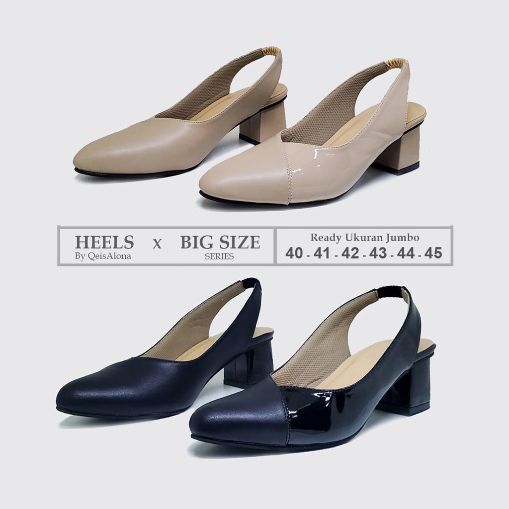 10 MODEL |HEELS MULES| Sepatu Wanita Ukuran Besar Jumbo | Sandal Bustong Big Size | Heel Pesta Formal Cantik Mewah Elegan ORIGINAL