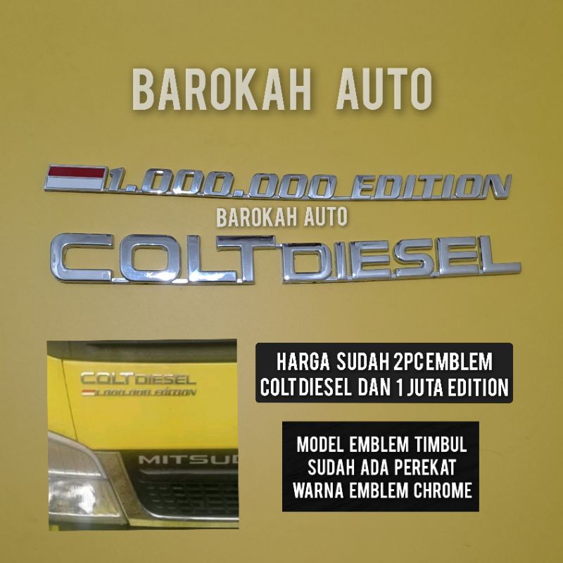logo mobil emblem 1 juta edition dan colt diesel harga sudah 2pc emblem