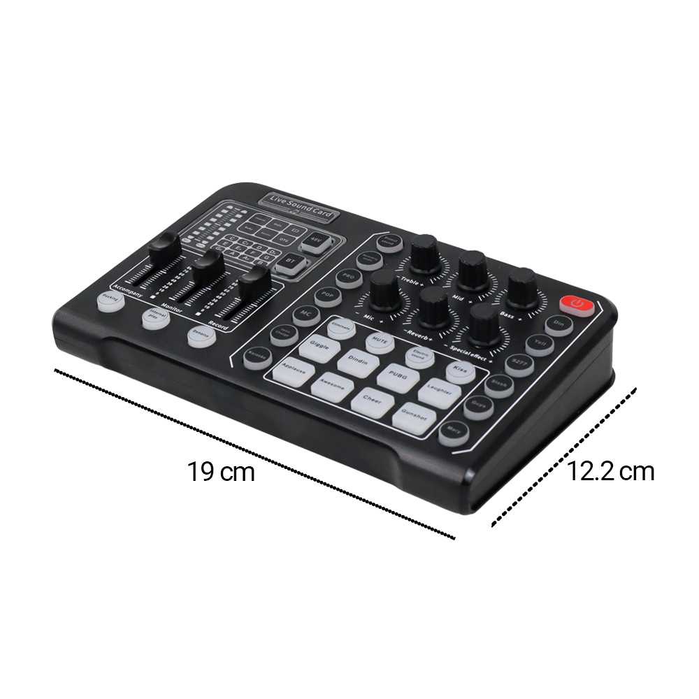 PROMO Crust Pro Sound Card External Live Boardcast Audio Mixer Bluetooth M6 7RSKCHBK