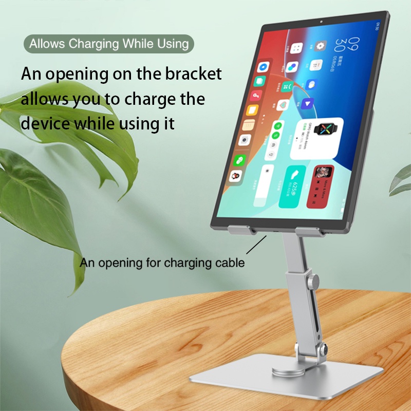 Stand iPad Holder Tablet Aluminium TRIPLEDI TD136 Dudukan Tab Desktop Standing Height Adjustable Folding Rotasi 360 Derajat Lipat POS Meja Kasir