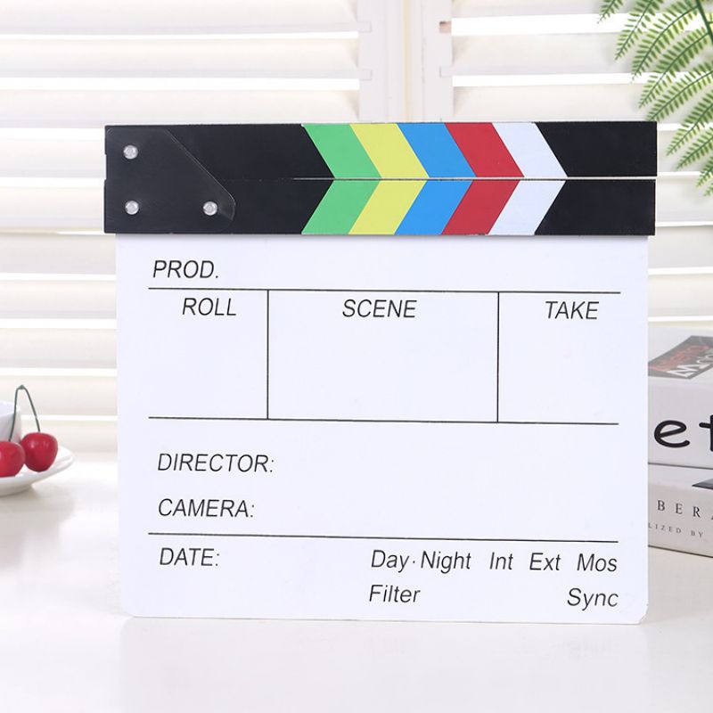 Clapper Board Cinema Movie Clapperboard Colorful Claper Board Profesional Claperboard Papan Cut Action Film