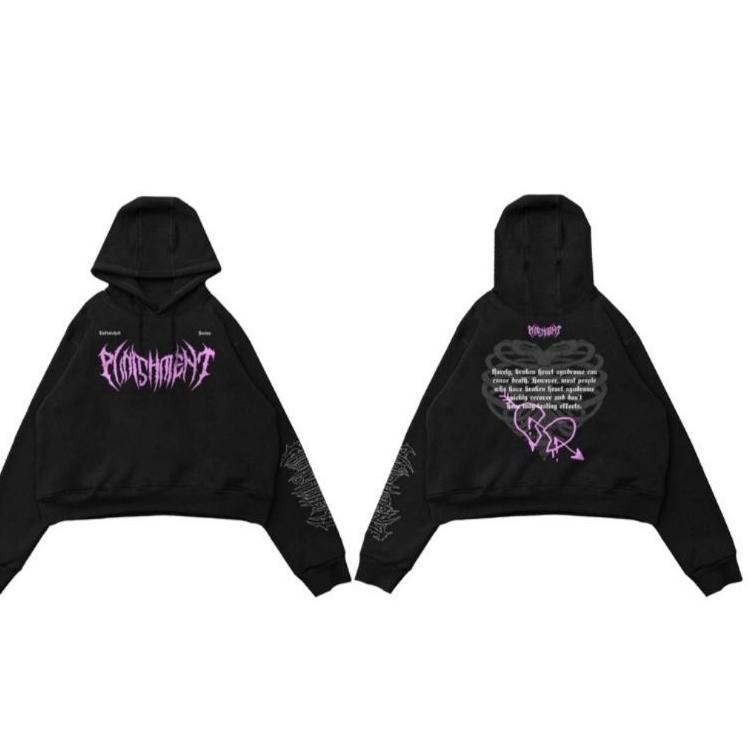 ♛ FREE STIKER DAN GANTUNGAN KUNCI/HOODIE CROP ORIGINAL PUNISHMENT/CROP PUNISHMENT/DISASTER/UNIFISED/