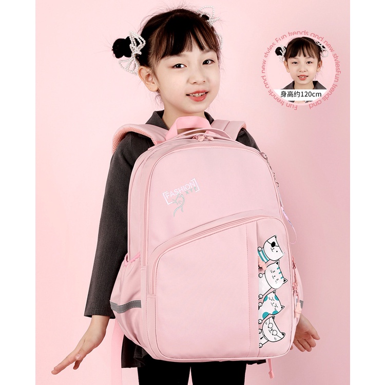 ARMELIA SHOP as Sekolah Anak Perempuan SD SMP Backpack Cewek Ransel Backpack Sekolah Kanvas Gendong Punggung