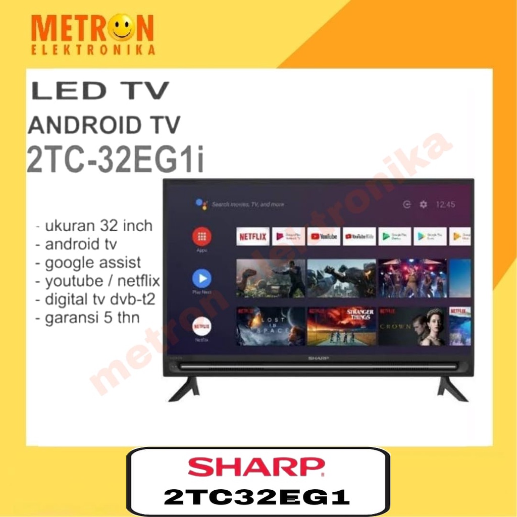 SHARP 2T-C 32 EG1I/32 IN DIGITAL LED TV HD READY + USB GO0GLE TV