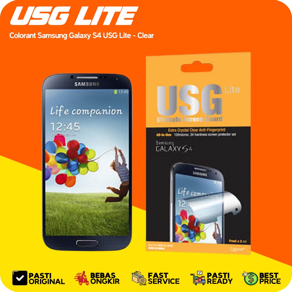 Colorant Samsung Galaxy S4 USG Lite Clear Screen Protector Anti Gores