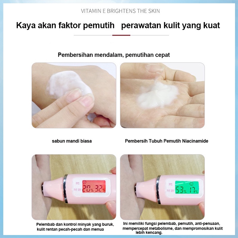 Pemutih badan Sabun badan pemutih Sabun Cair 300ML Pemutih Kulit Mengelupas Kulit Kulit Halus Mengembalikan Elastisitas Kulit