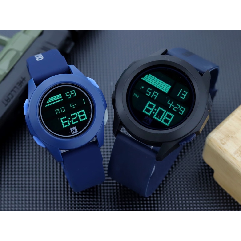 BISA COD✅ Jam tangan Couple Digital QUIKSILVER Strap Karet tahan air free batrai