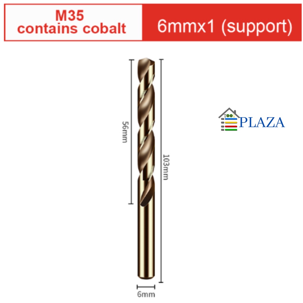 MATA BOR BESI COBALT BAJA M35 COBALT 6 MM TCT CO BAJA LURUS BESI