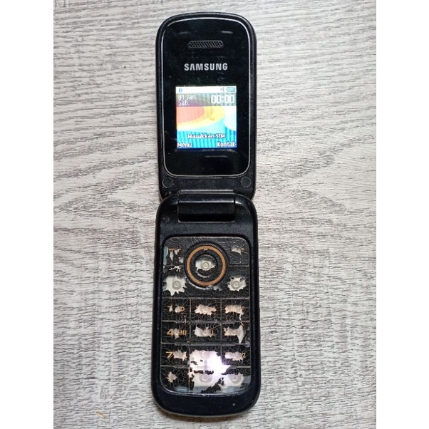 mesin samsung flip E1195 normal lcd garis