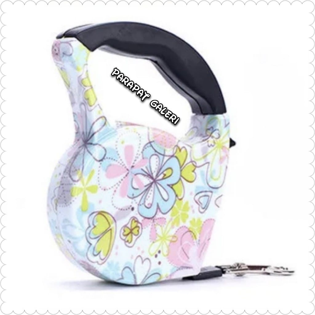 Tali Tuntun Hewan Anjing Kucing ABS Otomatis 5 Meter Retractable Dog Leash