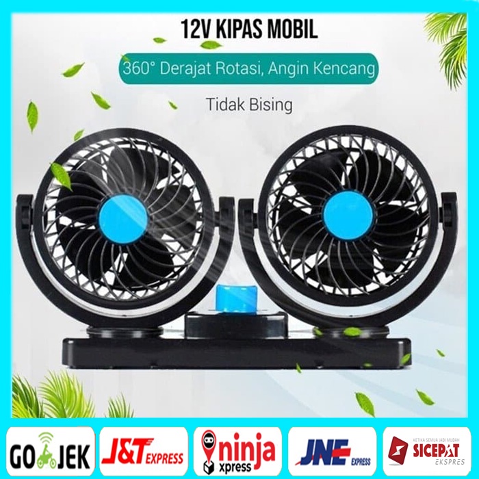 [COD] KIPAS ANGIN MOBIL DOUBLE TERMURAH / KIPAS ANGIN MOBIL DOUBLE 12 VOLT