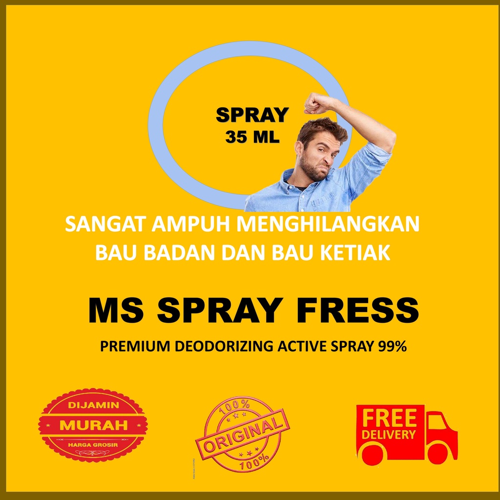SPRAY PENGHILANG BAU BADAN & KETIAK 35 ML, Penghilang Bau Ketiak Ampuh, Penghilang Bau Ketiak Alami 