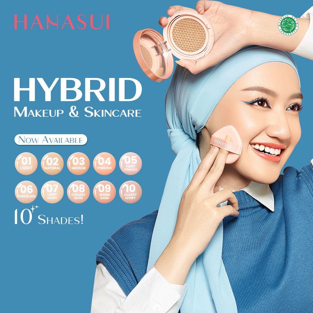 HANASUI Serum Cushion 15g | Foundation | Flawless | Natural Dewy Finish | Perfect Coverage | BPOM