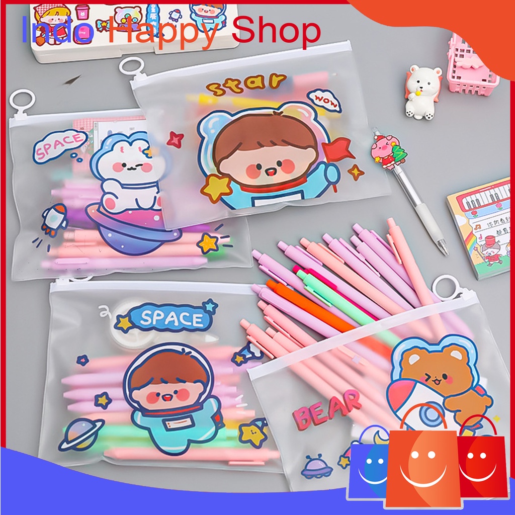 

Zipper Bag Cartoon Pouch Tempat Pensil Tas Pouch Kosmetik Transparan Pencil Motif Serbaguna ℍ 1010