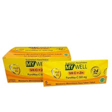 My Well Vit C + Zn Per BOX isi 10 Strip (50 Tablet)