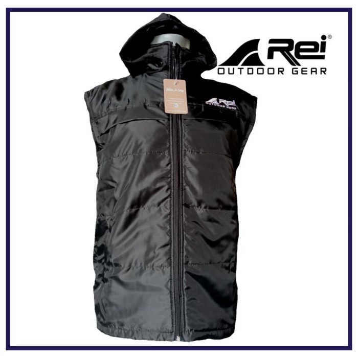 jaket pria Jaket Rompi Vest Pria - Jaket Arei Rompi Parasut - Rompi Hodie Parasut - Hitam, M Y2O4 EX