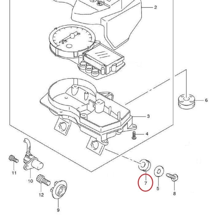 KARET COVER CUSHION TAIL SPEEDOMETER SATRIA FU 09320-09016-000 ORI SGP