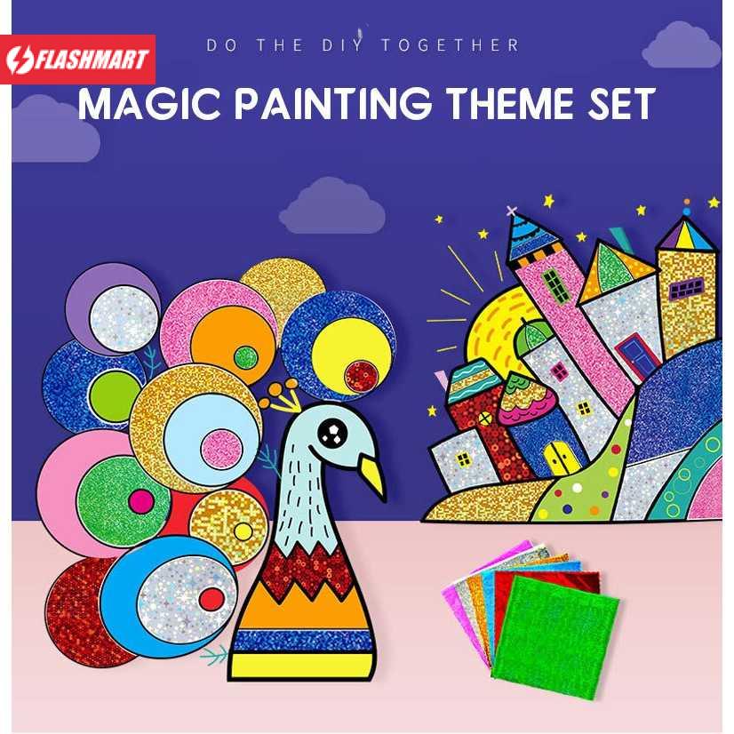 Flashmart Mainan Anak Magic Art Sticker Painting Children Toy - HW1100