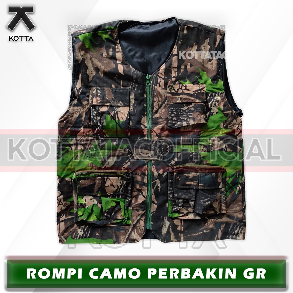 ROMPI TACTICAL CAMO ROMPI PERBAKIN KAMUFLASE VEST CAMOUFLAGE OUTDOOR ROMPI BERBURU