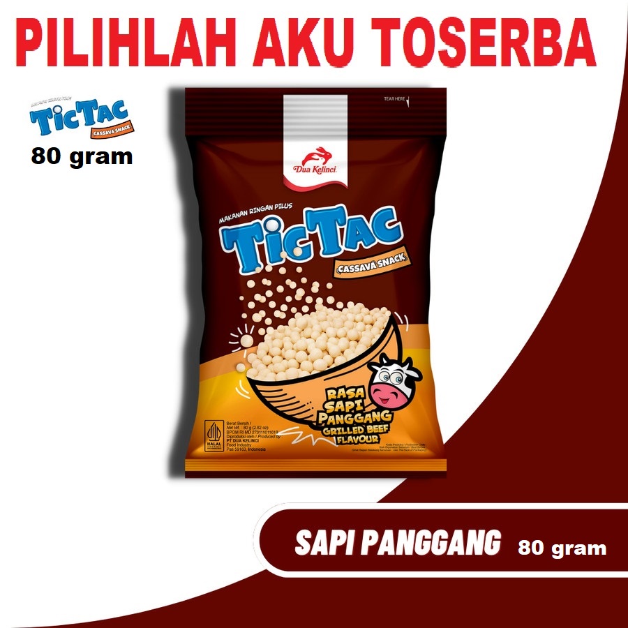 TIC TAC SAPI PANGGANG - ( HARGA 1 DUS ISI 50 BUNGKUS )