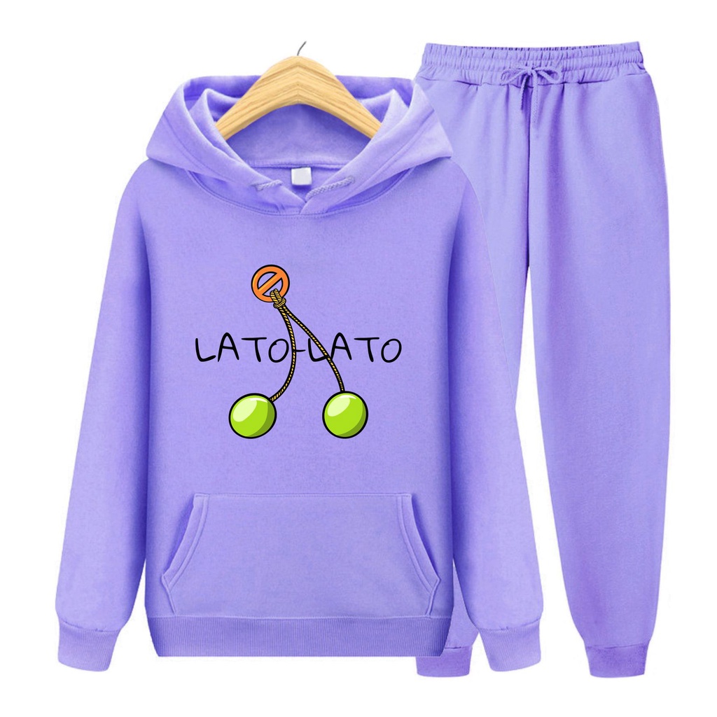 LATO LATO Sweater Hoodie Atasan Dan Setelan Anak Viral Kekinian Usia 4-12+Tahun Bisa Bayar Ditempat COD