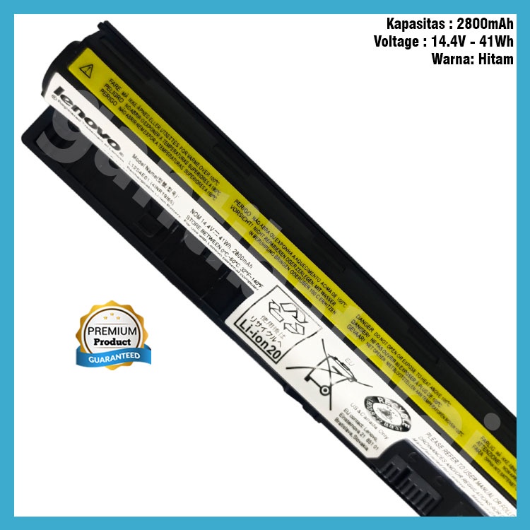 Baterai Ori Lenovo G40 G400s G40-30 G40-45 G500s G40-80 S410P Z40-70 Z40-80 L12M4E01 L12L4E01