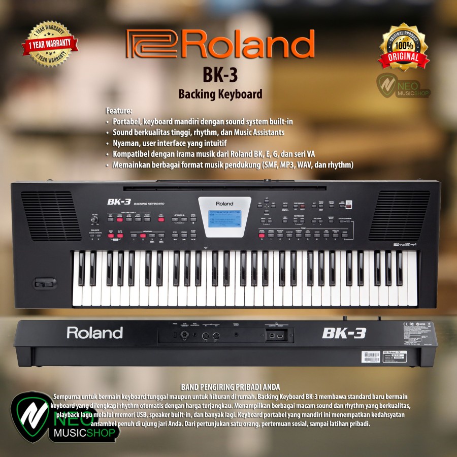 Roland BK3 Backing Keyboard Arranger