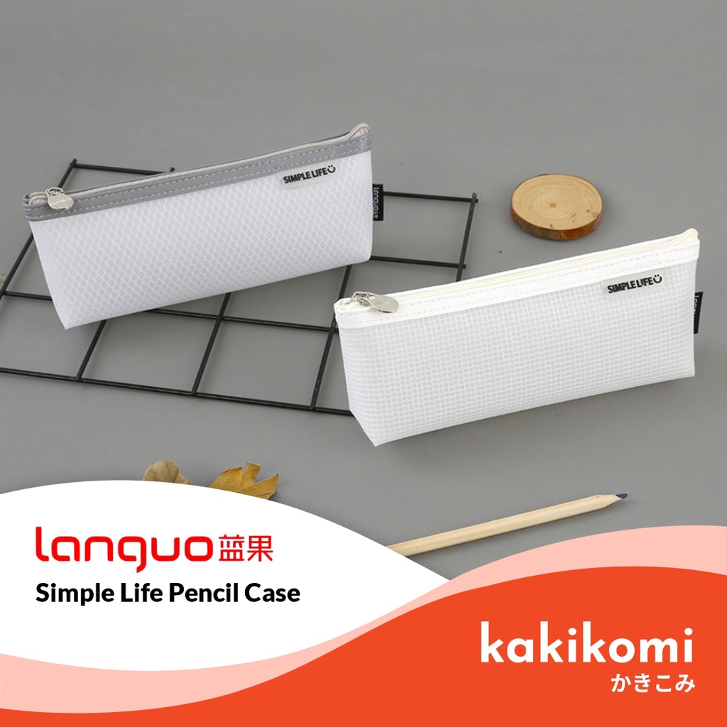 

Kotak Pensil Languo Simple Life Desain Putih Minimalis Pencil Case