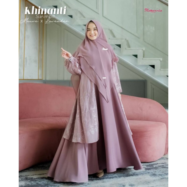 GAMIS kHINANTI SET OUTER  &amp; KHIMAR  By Zabannia