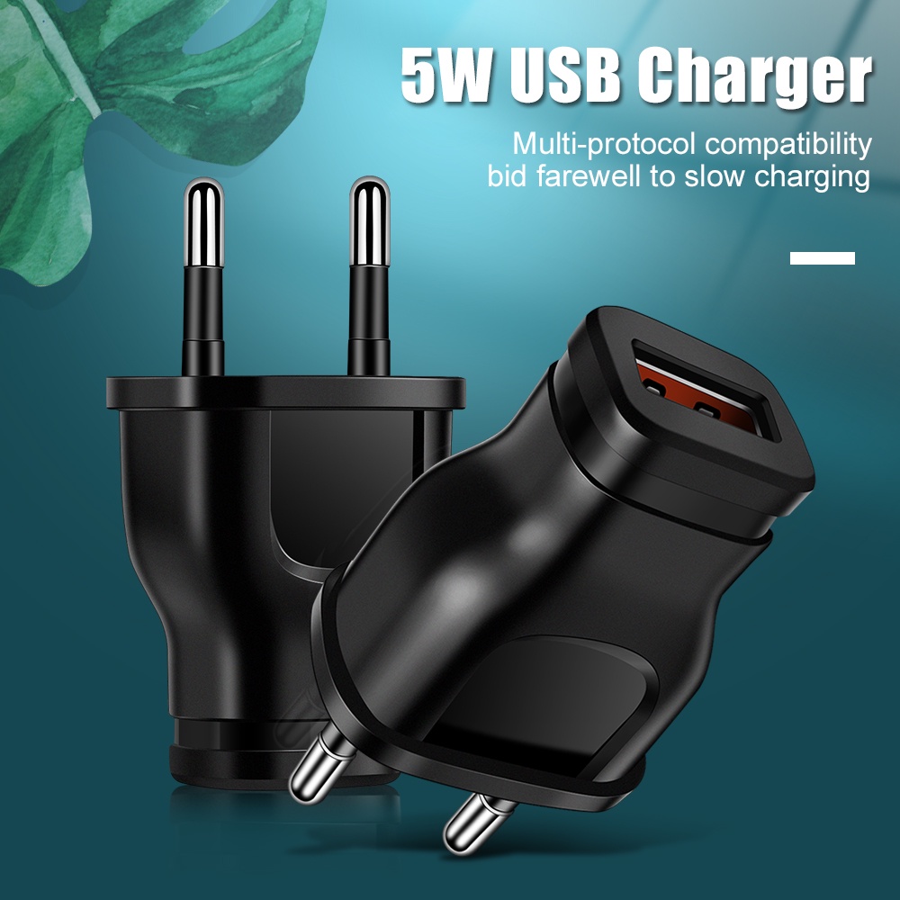 Usb EU/US Plug Charger Telepon Dinding 1port 5V 1A Charger USB Kecil Power Adapte Mobile Network Adapter Untuk i-phone Android Tipe C