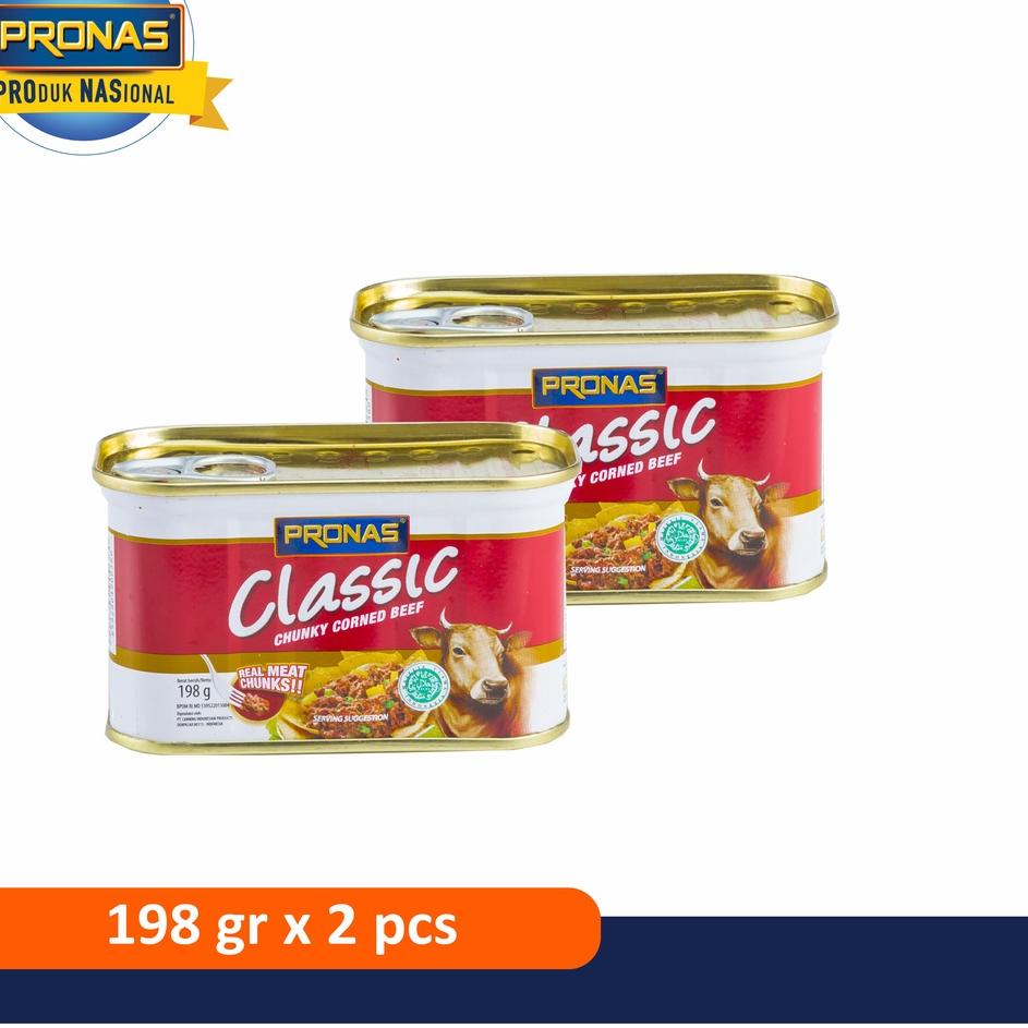 

☚ PRONAS Kornet Sapi dengan Daging Suwir 198 g (CHUNKY) Bundling 2 pcs ✴