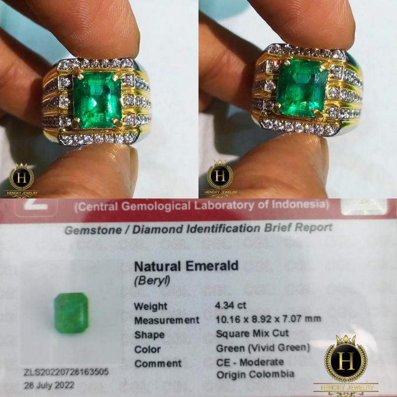 Batu Emerald Beryl Vivid Green