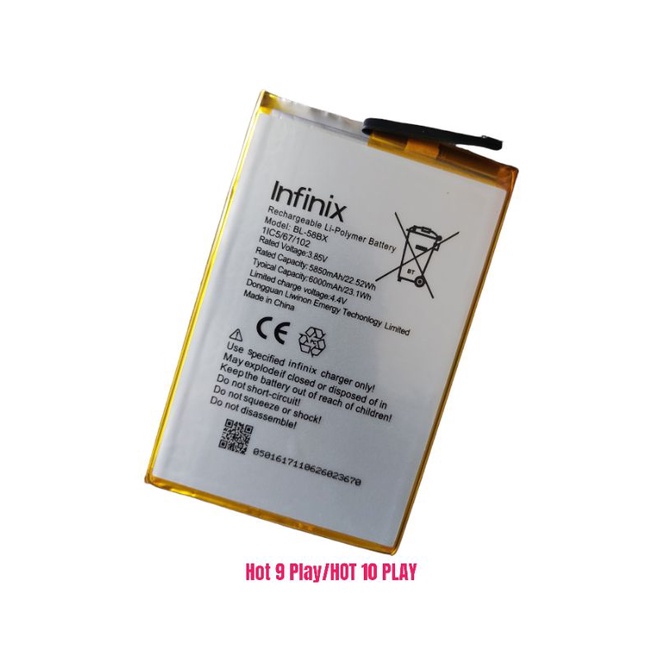 BATRE Baterai Infinix BL-58BX BL 58BX HOT 9 PLAY /HOT 10 PLAY BATERAI