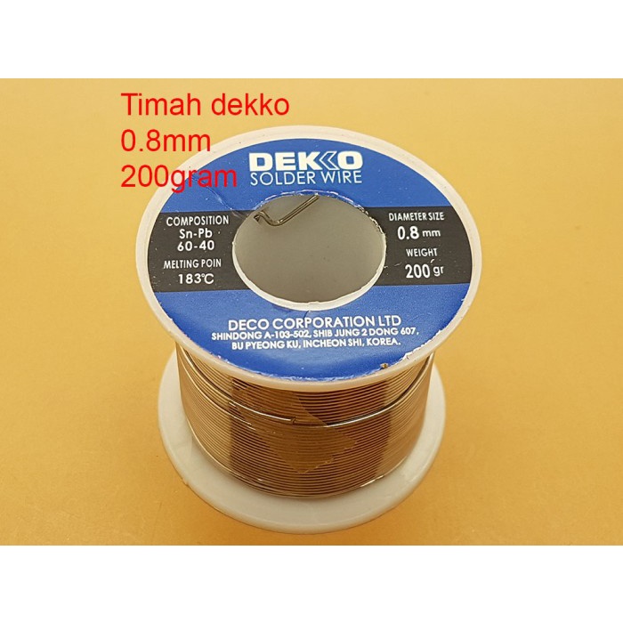 Timah Solder Timah Solder Dekko (Solder Tin) 0.8Mm - 200 Gram