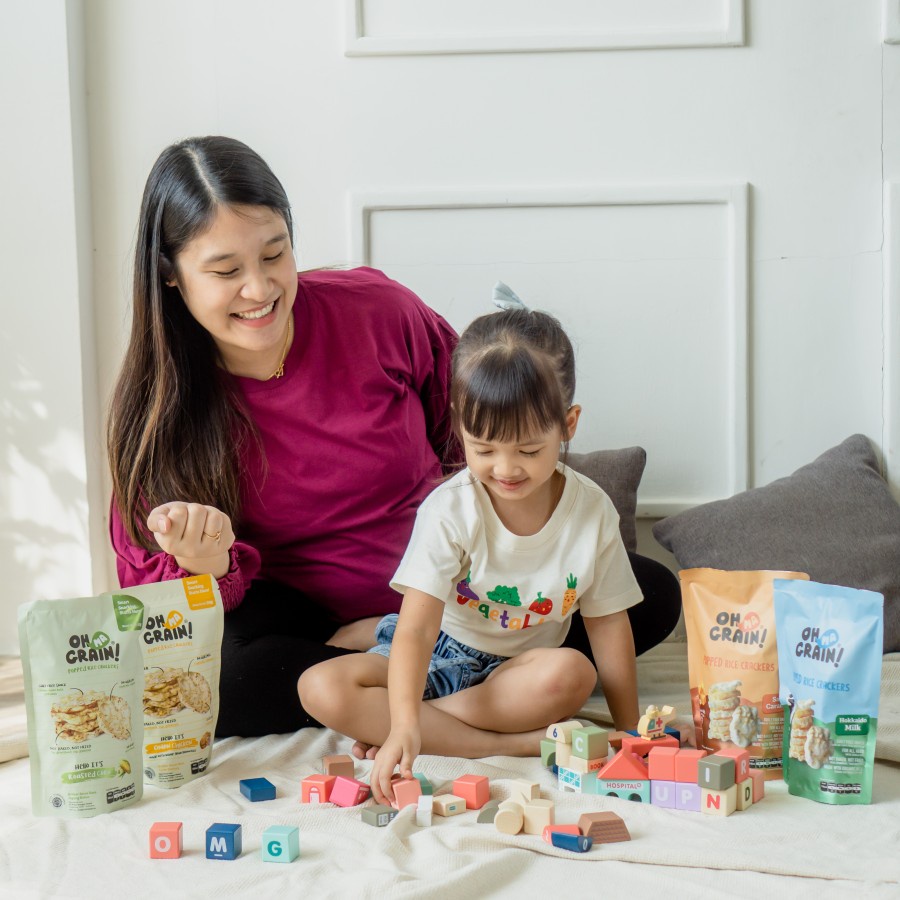 Oh Ma Grain! Popped Rice Crackers | Snack Ibu Bayi Beras Organik