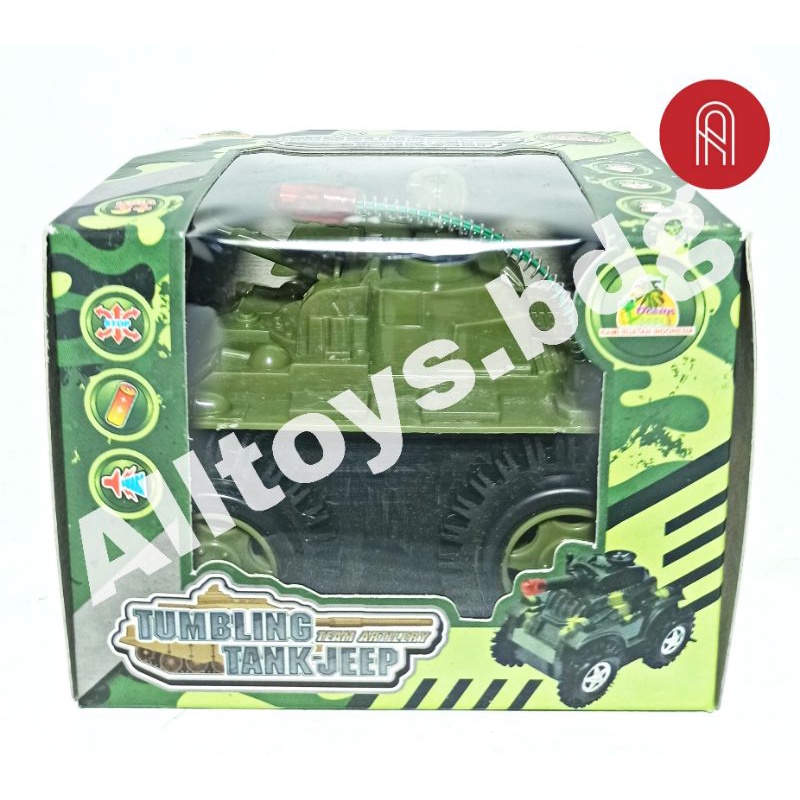 Mainan anak Mobil Tambling Tank Jeep / Tank Jeep Jungkir Balik terlaris