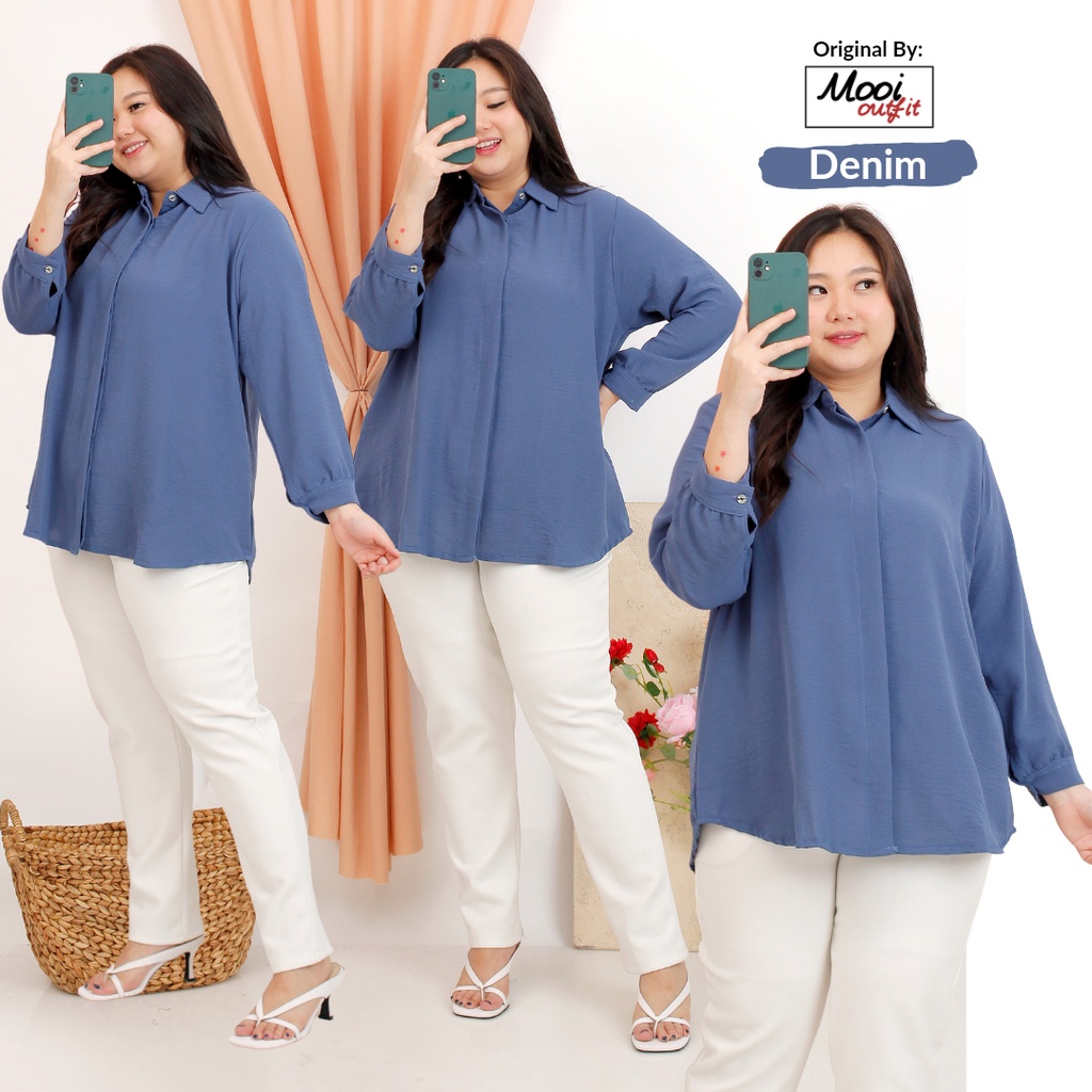 Kemeja Oversize Wanita Crinkle